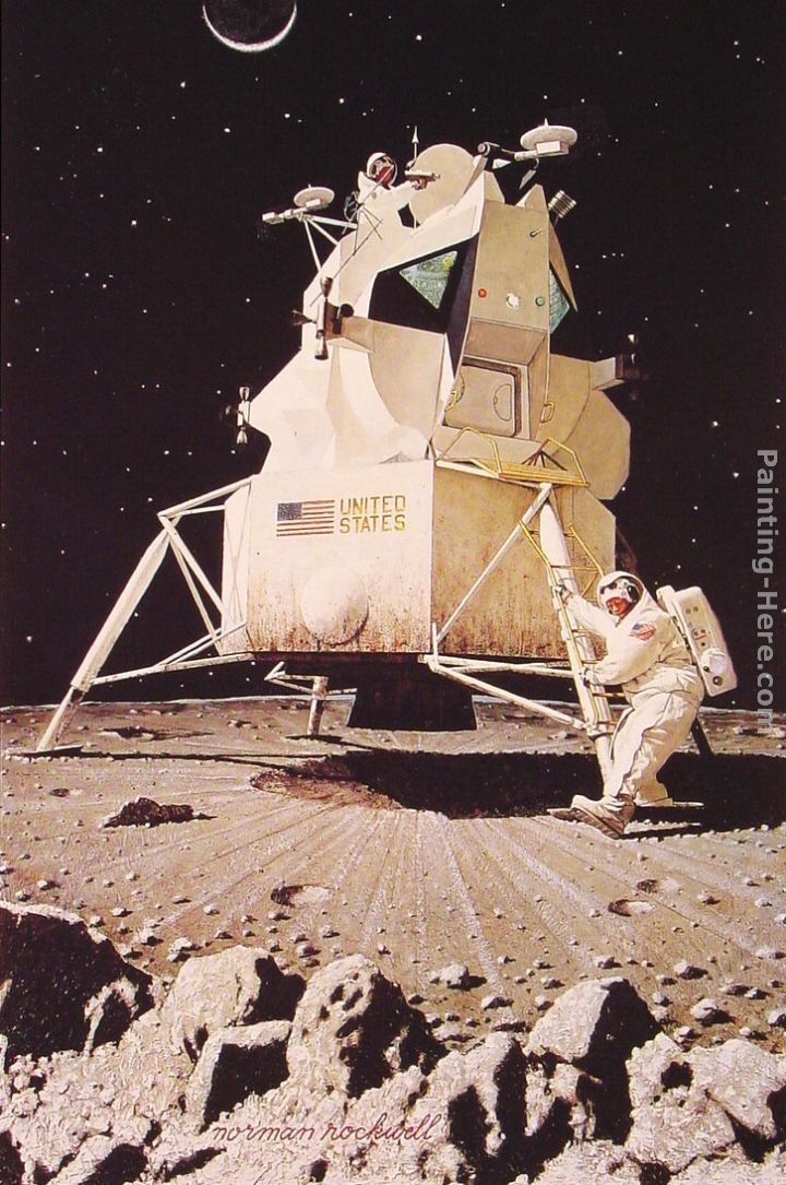 Norman Rockwell Man on the Moon